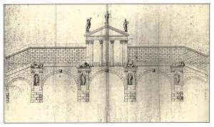 Croquis del puente de Rialto en el museo de Vicenza